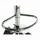 Scaun de bar THASSOS, piele eco neagră/crom, piele eco/crom, 37x38.5x64 cm Kondela
