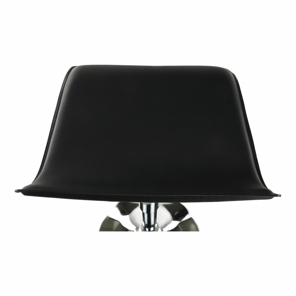 Scaun de bar THASSOS, piele eco neagră/crom, piele eco/crom, 37x38.5x64 cm Kondela