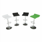 Scaun de bar THASSOS, piele eco neagră/crom, piele eco/crom, 37x38.5x64 cm Kondela