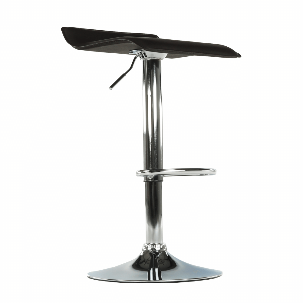 Scaun de bar THASSOS, piele eco neagră/crom, piele eco/crom, 37x38.5x64 cm Kondela