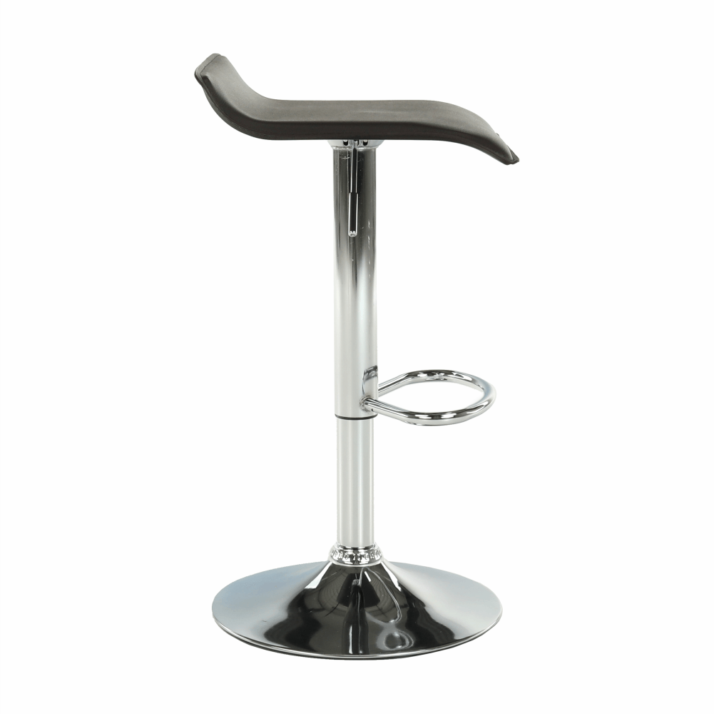 Scaun de bar THASSOS, piele eco neagră/crom, piele eco/crom, 37x38.5x64 cm Kondela