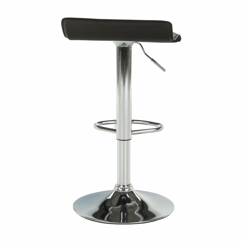 Scaun de bar THASSOS, piele eco neagră/crom, piele eco/crom, 37x38.5x64 cm Kondela