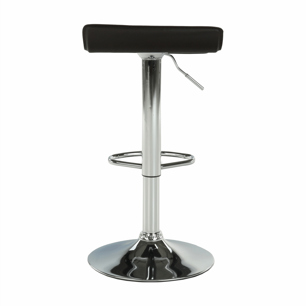 Scaun de bar THASSOS, piele eco neagră/crom, piele eco/crom, 37x38.5x64 cm Kondela