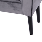 Bancă LINDOS, catifea Velvet, gri/negru, catifea Velvet/lemn, 100x30x56 cm Kondela