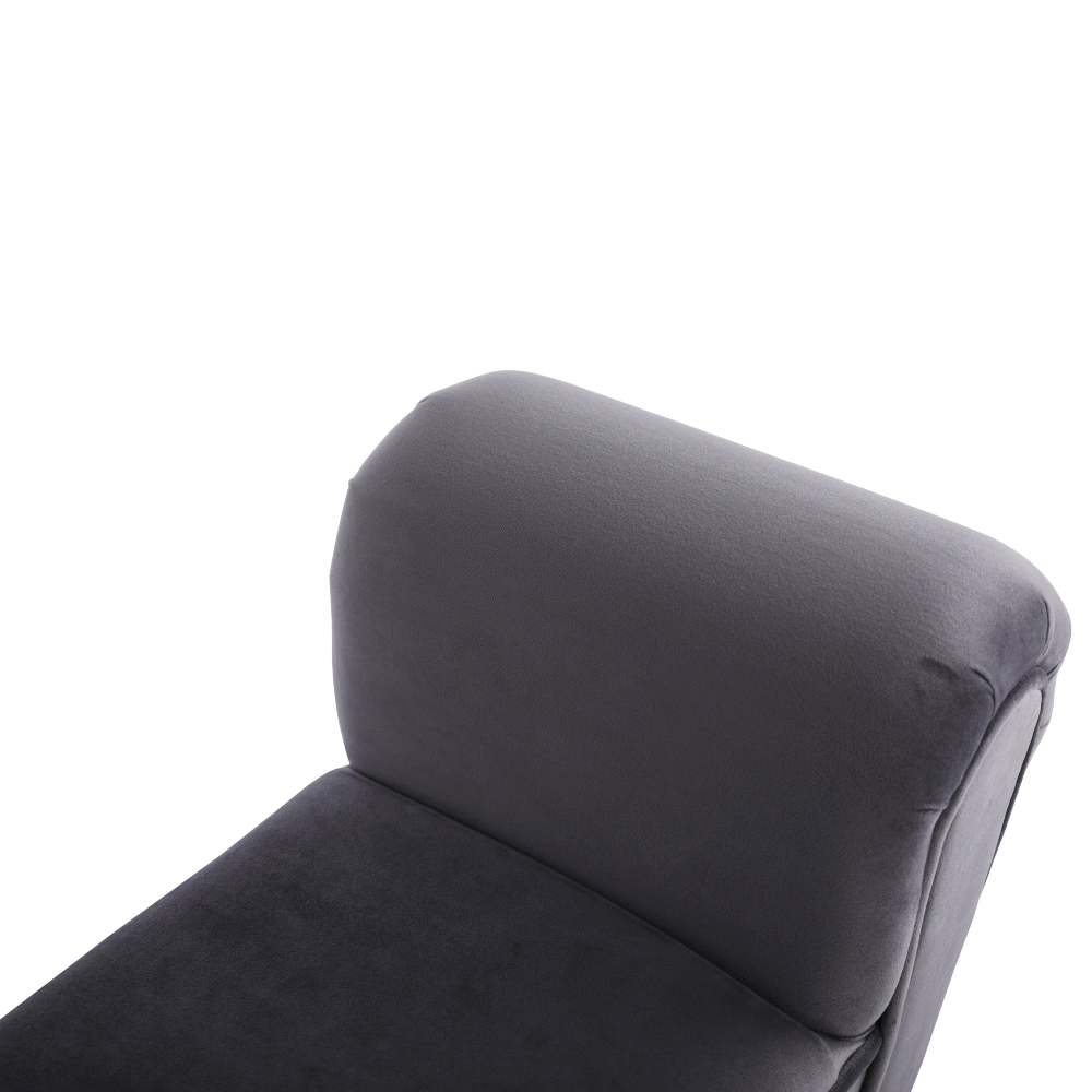 Bancă LINDOS, catifea Velvet, gri/negru, catifea Velvet/lemn, 100x30x56 cm Kondela