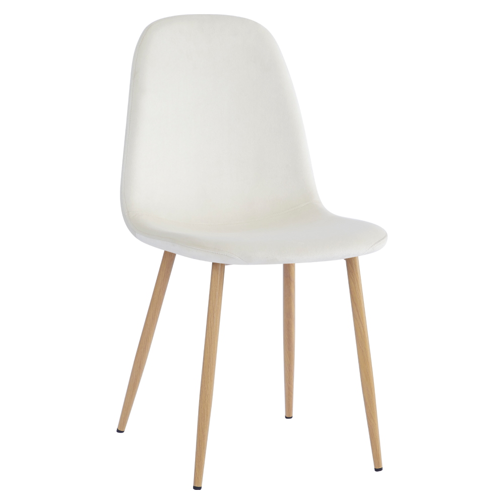 Scaun GUBBIO, bej Dulux/fag, 45x56x85 cm Kondela