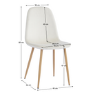 Scaun GUBBIO, bej Dulux/fag, 45x56x85 cm Kondela
