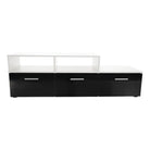 Mobilier living, alb/extra strălucire neagră HG, LEO Kondela