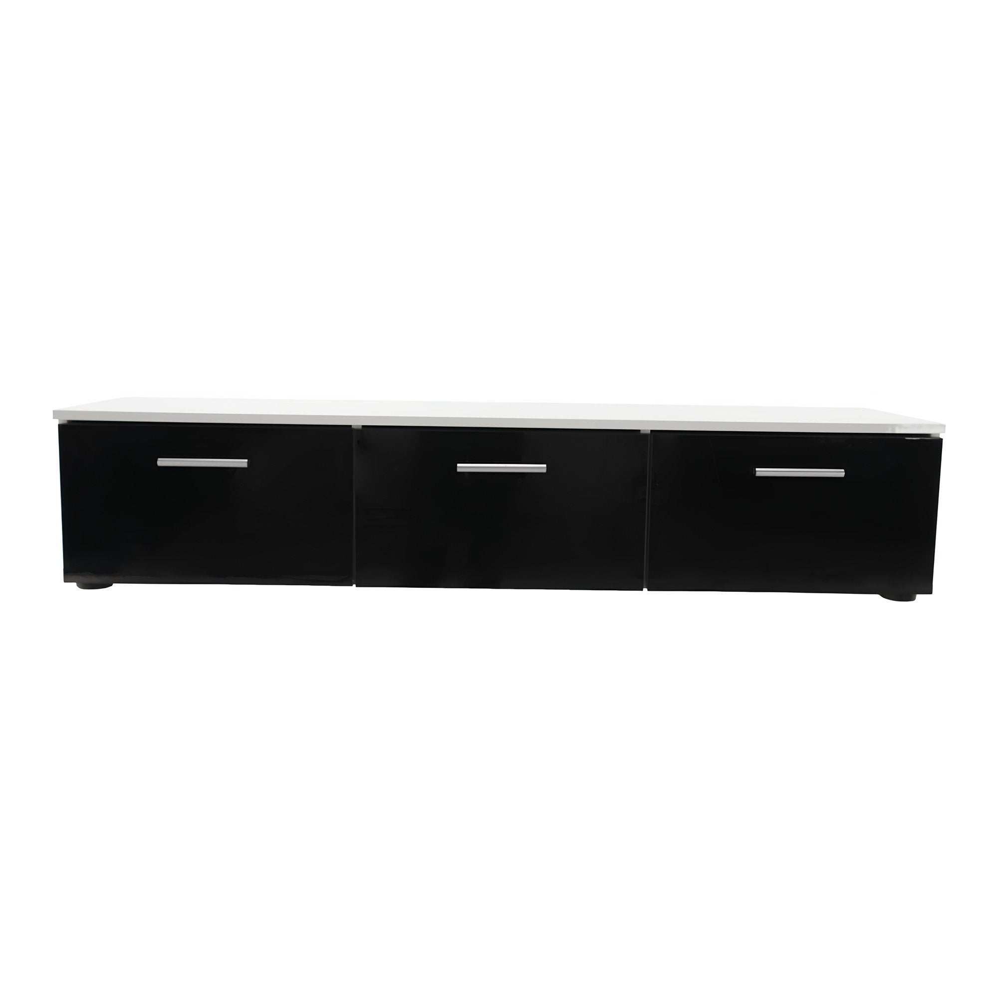 Mobilier living VINAROS, alb/extra strălucire neagră Kondela