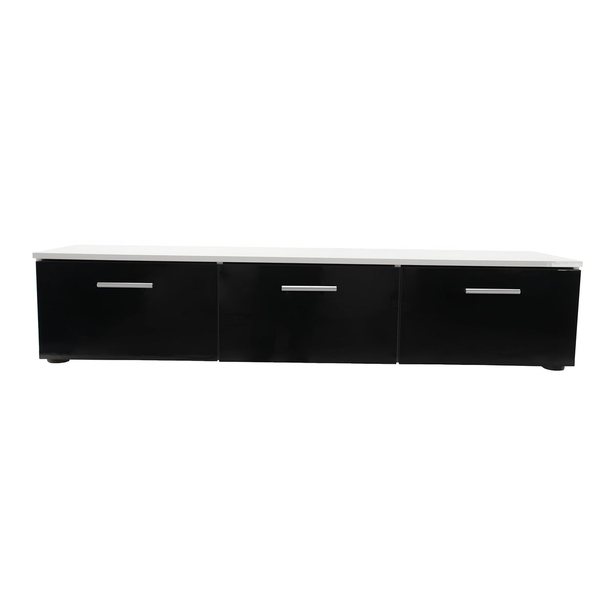 Mobilier living, alb/extra strălucire neagră HG, LEO Kondela