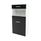Mobilier living, alb/extra strălucire neagră HG, LEO Kondela