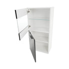 Mobilier living, alb/extra strălucire neagră HG, LEO Kondela