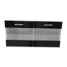 Mobilier living, alb/extra strălucire neagră HG, LEO Kondela
