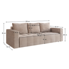 Canapea extensibilă VARESE, bej Taupe, 233x92x85 cm Kondela