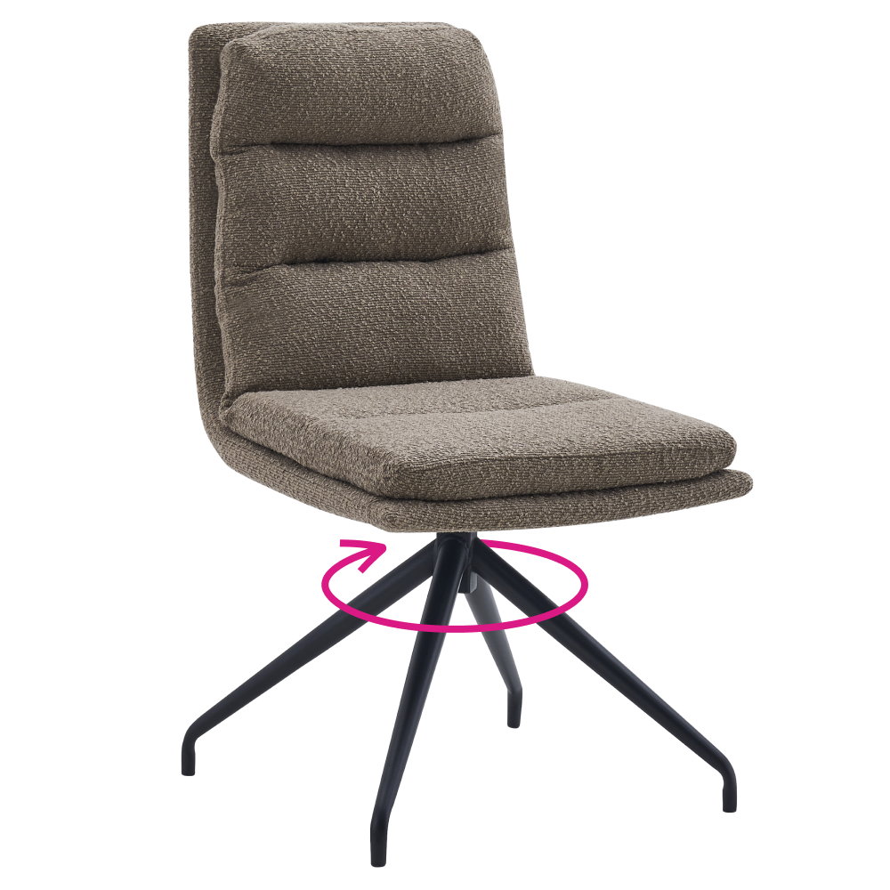 Scaun pivotant, bej/negru, 45x60x87 cm Kondela