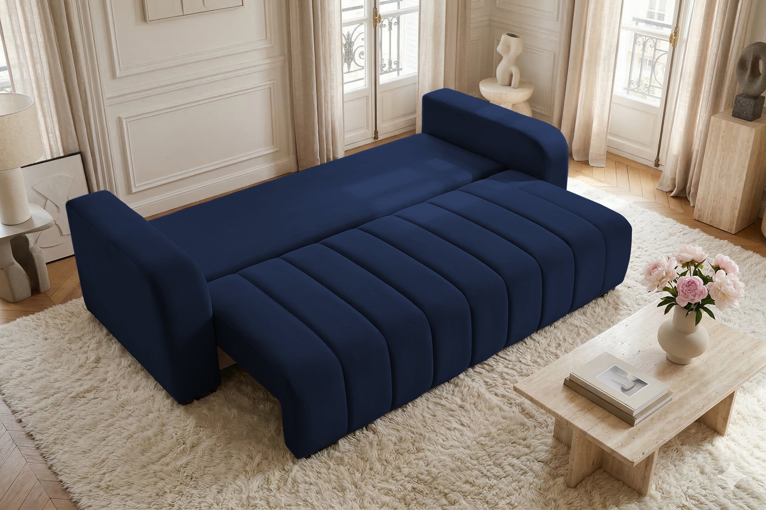 Canapea Extensibilă 3 locuri DIEGO, cu ladă de depozitare, 230x92x90 cm Prestige Home