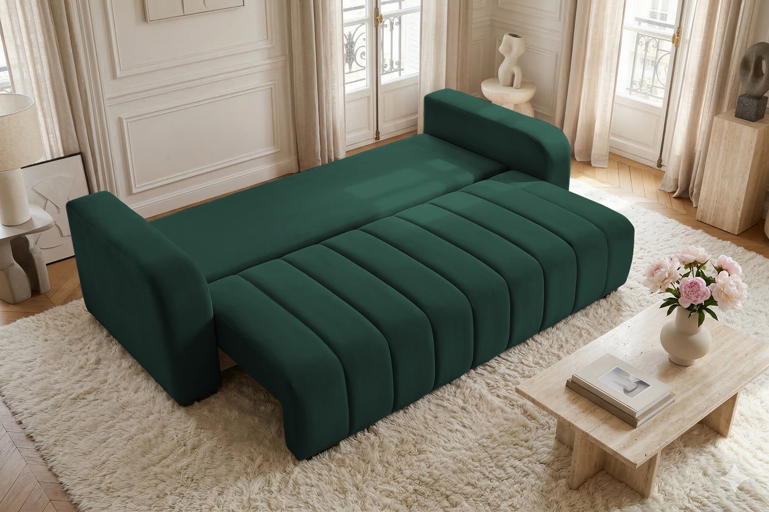 Canapea Extensibilă 3 locuri DIEGO, cu ladă de depozitare, 230x92x90 cm Prestige Home