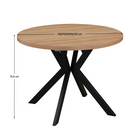 Masă extensibilă de sufragerie, stejar deschis/negru, 100-250x75,5 cm, LUKOS Kondela