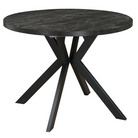 Masă de sufragerie extensibilă, beton închis/negru, 100-250x75,5 cm, LUKOS Kondela