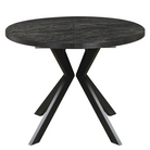 Masă de sufragerie extensibilă, beton închis/negru, 100-250x75,5 cm, LUKOS Kondela
