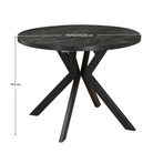 Masă de sufragerie extensibilă, beton închis/negru, 100-250x75,5 cm, LUKOS Kondela