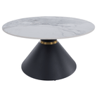 Măsuţe de cafea, set de 2 bucăţi, marmură/negru/auriu, metal, MABUZ NEW Kondela