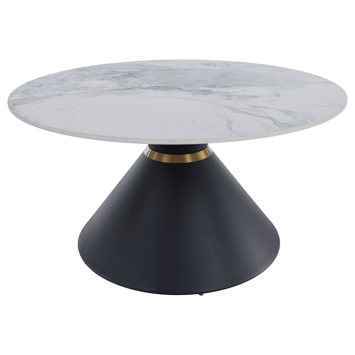 Măsuţe de cafea, set de 2 bucăţi, marmură/negru/auriu, metal, MABUZ NEW Kondela