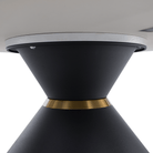 Măsuţe de cafea, set de 2 bucăţi, marmură/negru/auriu, metal, MABUZ NEW Kondela