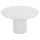 Masă de sufragerie MODICA TIP 1, marmură albă/MDF, diametru 120 cm Kondela