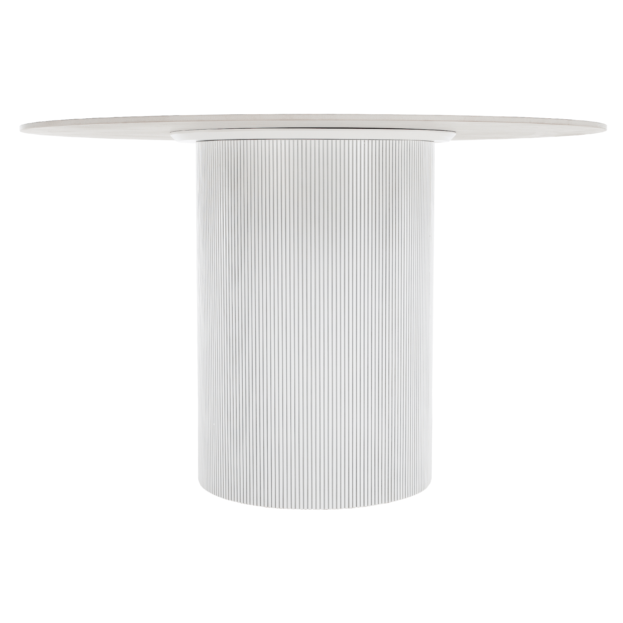 Masă de sufragerie MODICA TIP 1, marmură albă/MDF, diametru 120 cm Kondela