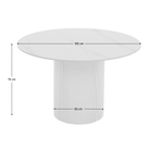 Masă de sufragerie MODICA TIP 1, marmură albă/MDF, diametru 120 cm Kondela