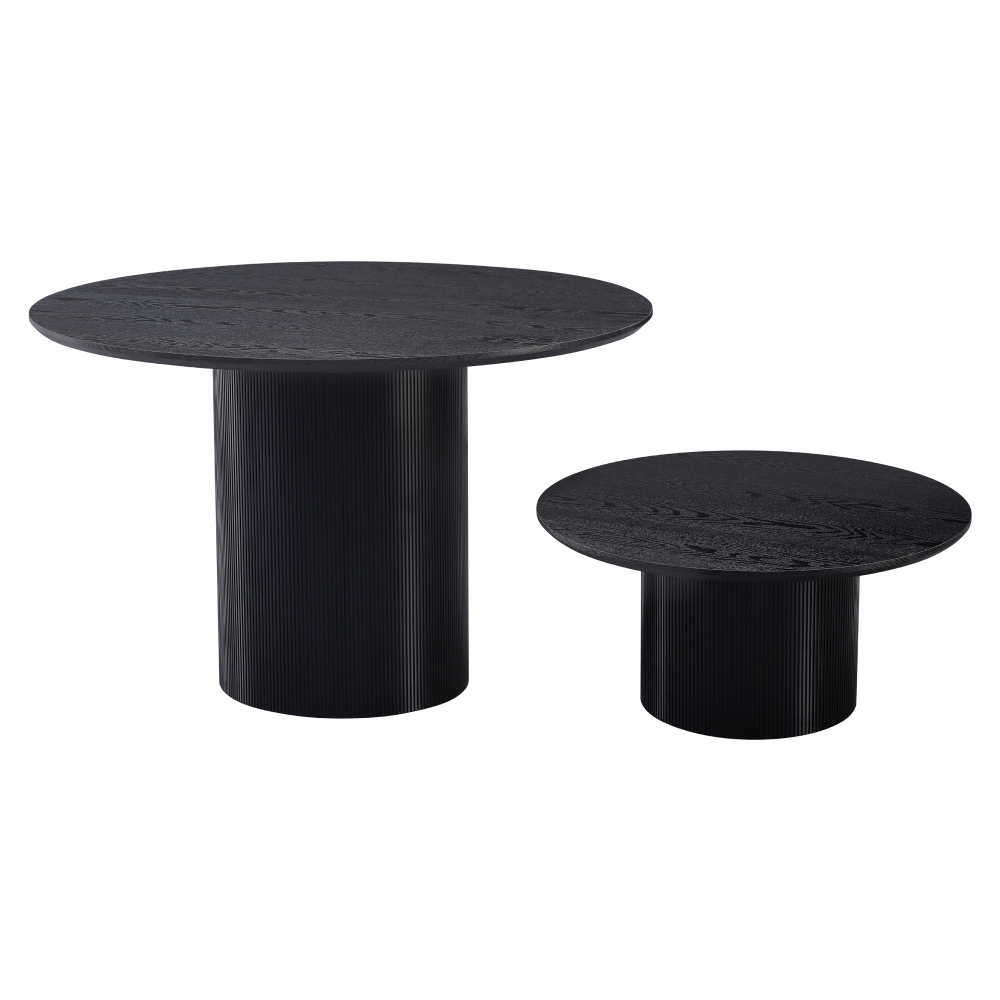 Măsuță de cafea MODICA TIP 2, neagră, diametru 80 cm Kondela