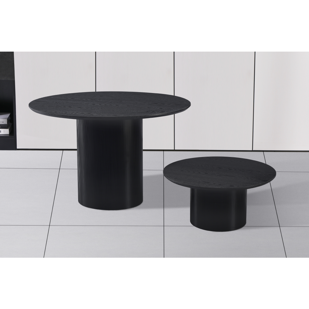 Măsuță de cafea MODICA TIP 2, neagră, diametru 80 cm Kondela