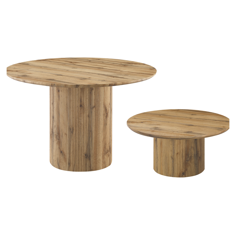 Măsuță de cafea MODICA TIP 2, stejar, diametru 80 cm Kondela