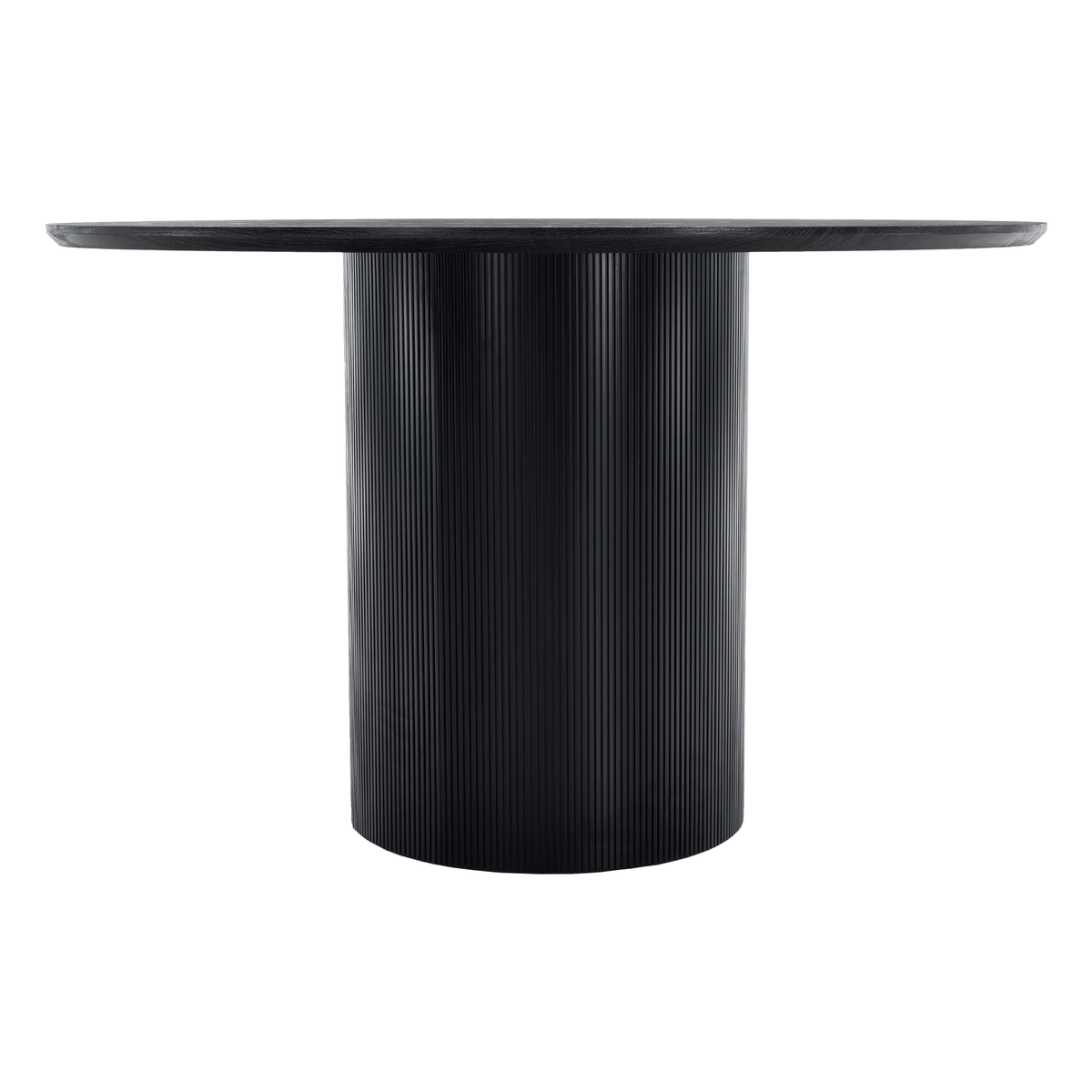 Masă de sufragerie, neagră, diametru 120 cm, MAHIR TIP 2 Kondela
