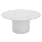 Măsuţă de cafea, marmură albă/MDF, diametru 80 cm, MAHIR TYP 1 Kondela