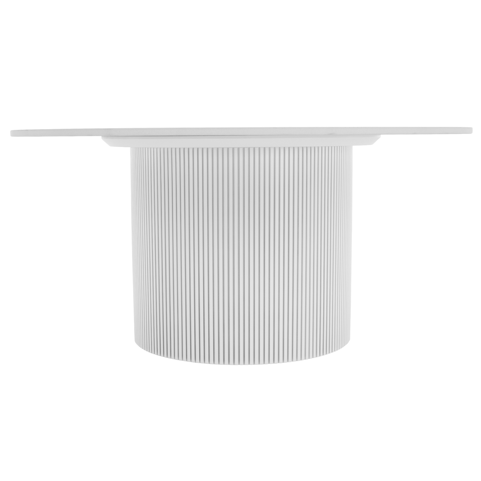 Măsuță de cafea MODICA TIP 1, marmură albă/MDF, diametru 80 cm Kondela