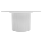 Măsuţă de cafea, marmură albă/MDF, diametru 80 cm, MAHIR TYP 1 Kondela