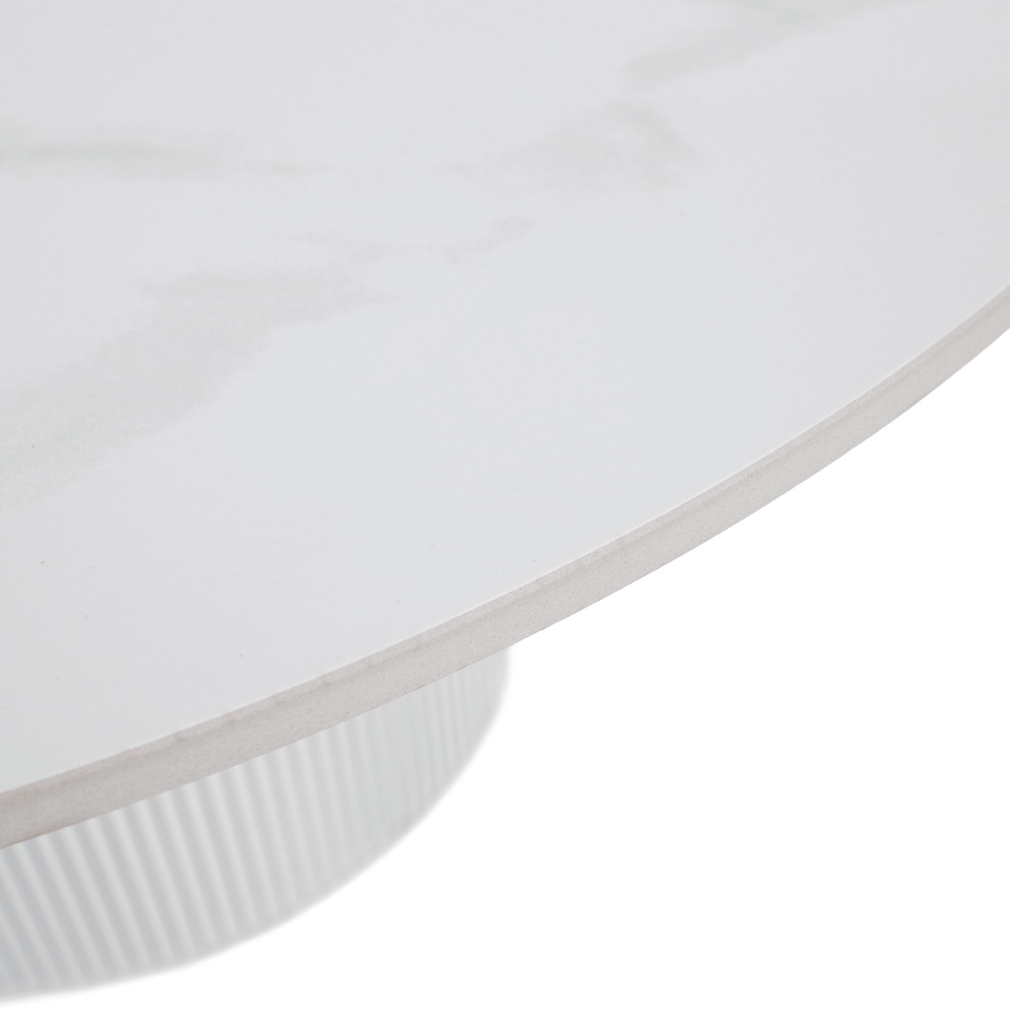 Măsuță de cafea MODICA TIP 1, marmură albă/MDF, diametru 80 cm Kondela