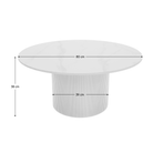 Măsuţă de cafea, marmură albă/MDF, diametru 80 cm, MAHIR TYP 1 Kondela