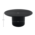 Măsuţă de cafea, negru, diametru 80 cm, MAHIR TYP 2 Kondela