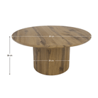 Măsuţă de cafea, stejar, diametru 80 cm, MAHIR TYP 2 Kondela