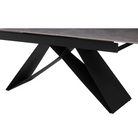 Masă dining extensibilă, beton/neagră, 160-200x90 cm, MAJED Kondela
