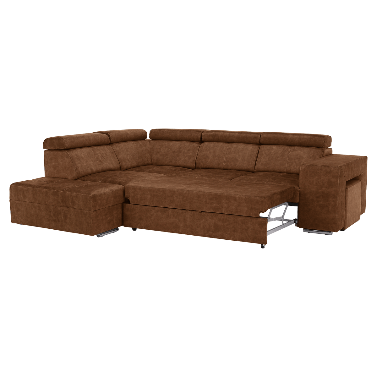 Set canapea BLOIS, maro, pe stânga, 264x210x79 cm Kondela
