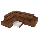 Set canapea BLOIS, maro, pe stânga, 264x210x79 cm Kondela