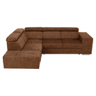Set canapea BLOIS, maro, pe stânga, 264x210x79 cm Kondela