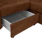 Set canapea BLOIS, maro, pe stânga, 264x210x79 cm Kondela