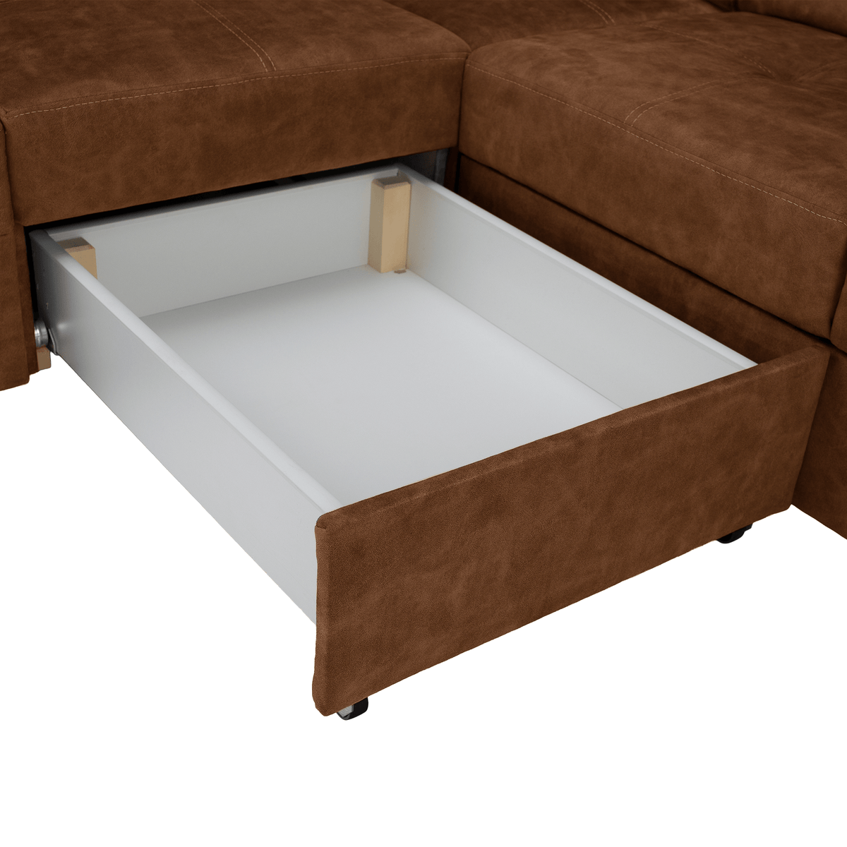 Set canapea BLOIS, maro, pe stânga, 264x210x79 cm Kondela