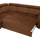 Set canapea BLOIS, maro, pe stânga, 264x210x79 cm Kondela