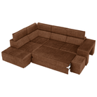 Set canapea BLOIS, maro, pe stânga, 264x210x79 cm Kondela